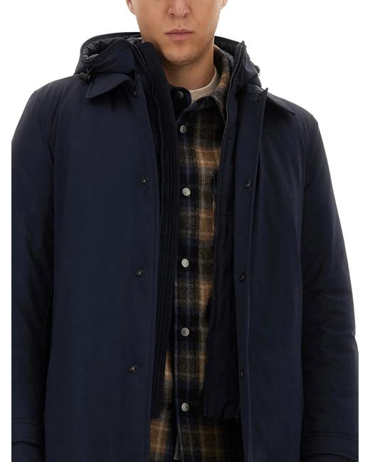 Woolrich Blue Nylon Jacket for men