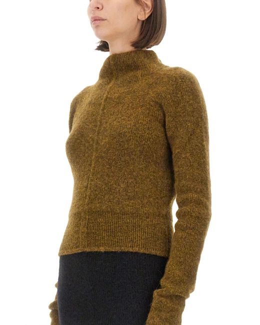 Rick Owens Green Turtleneck Jersey