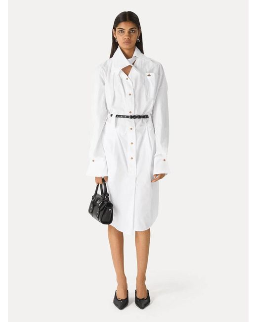 Vivienne Westwood White Drunken Shirt Dress