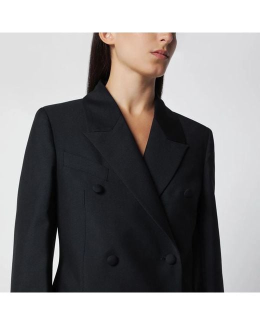 Rohe Black Doublebreasted Woolblend Jacket