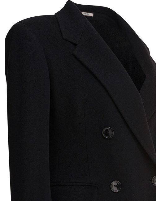 Tagliatore Black Cashmere Coat