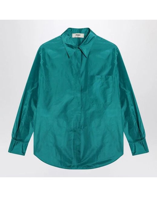 Fendi Green Jade Silk Shirt