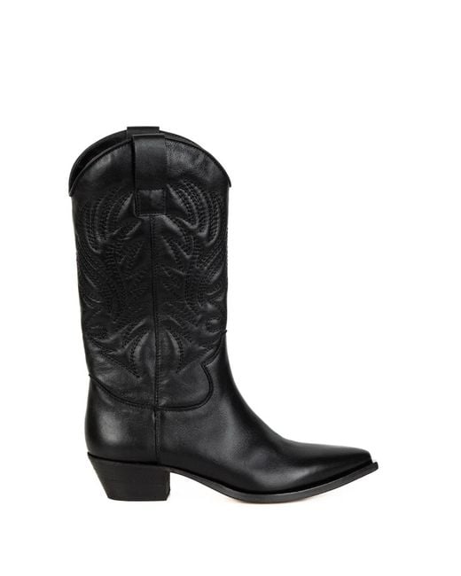Lemarè Black Lemarè Leather Texan Boot