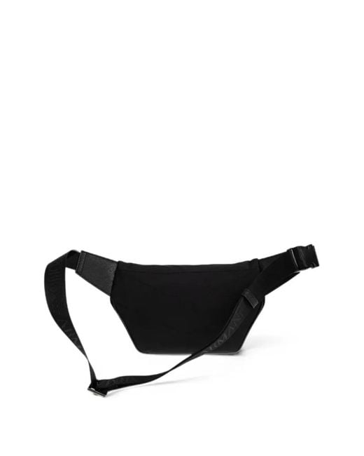 Emporio Armani Black Logo Belt Bag for men