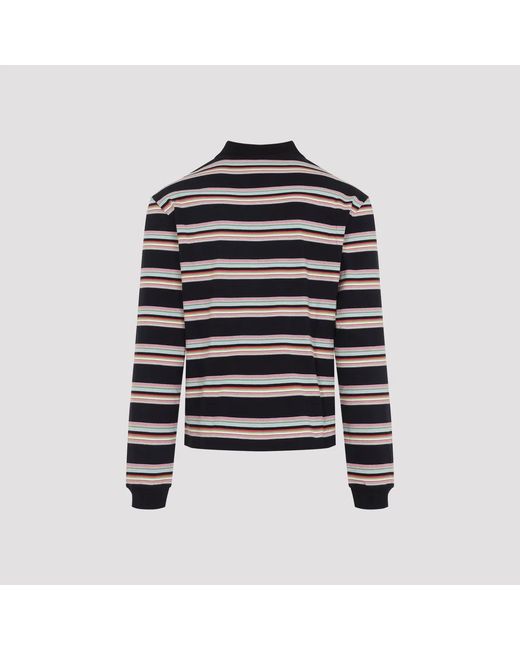 Marni Black Pale Mint Cotton Polo for men