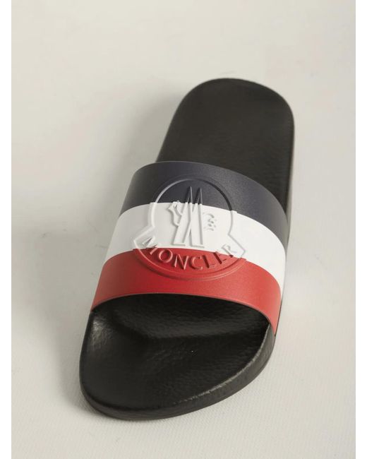 Moncler Multicolor Basile Slippers With Stripes for men