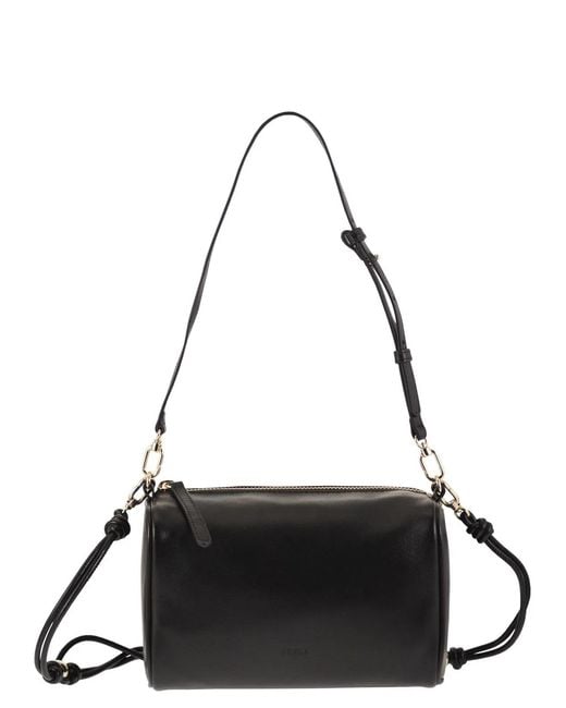 Furla Black Talia Mini – Leather Shoulder Bag