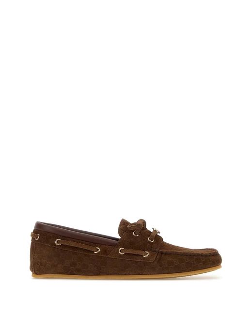 Gucci Brown Suede Loafers