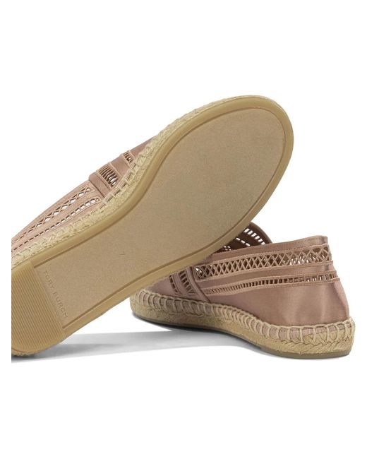 Tory Burch Brown Viscose Silk Textile Rubber Espadrilles