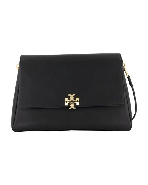 Tory Burch Black Charlie Large Leather Shoulder Bag