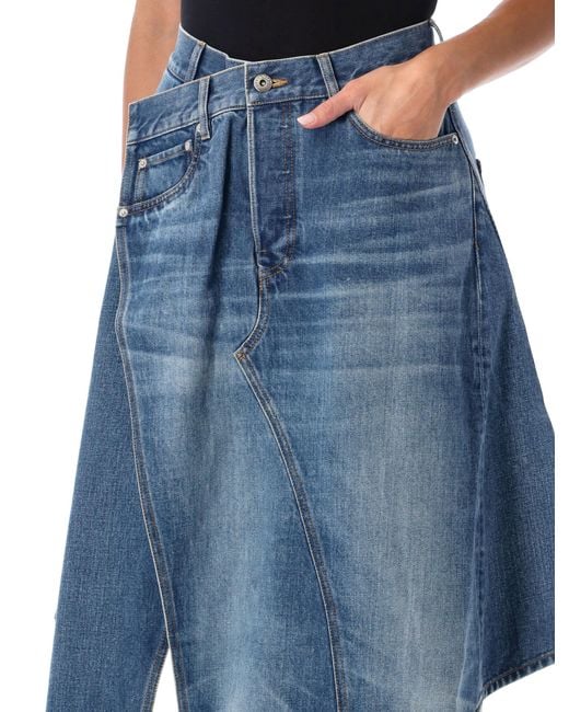 J.W. Anderson Blue Drop Front Denim Skirt