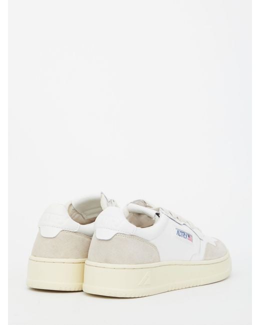 Autry White Suede Leather Shoes for men