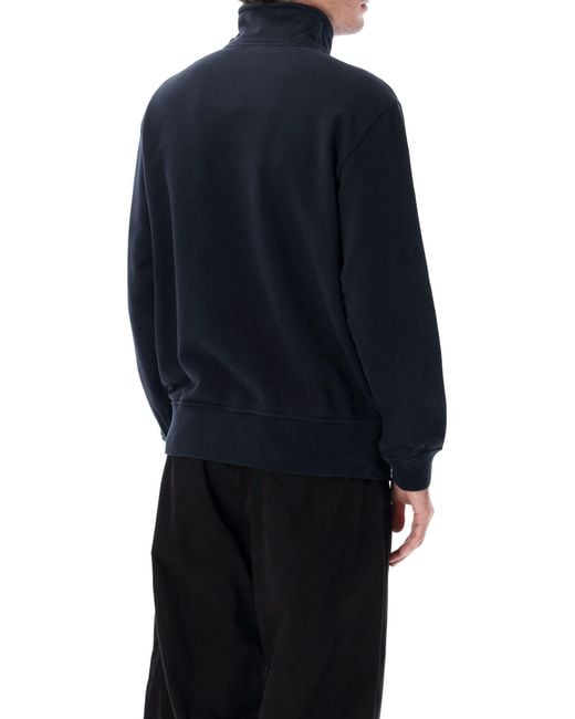 Stone Island Blue Half Zip Fleece for men