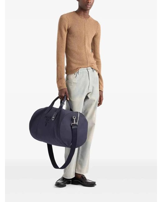 Prada Brown Cashmere Crew-Neck Sweater for men