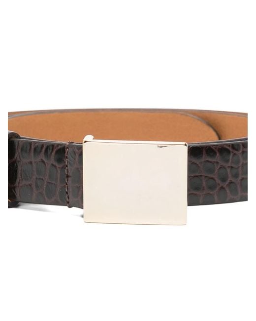Alysi White Leather Belt