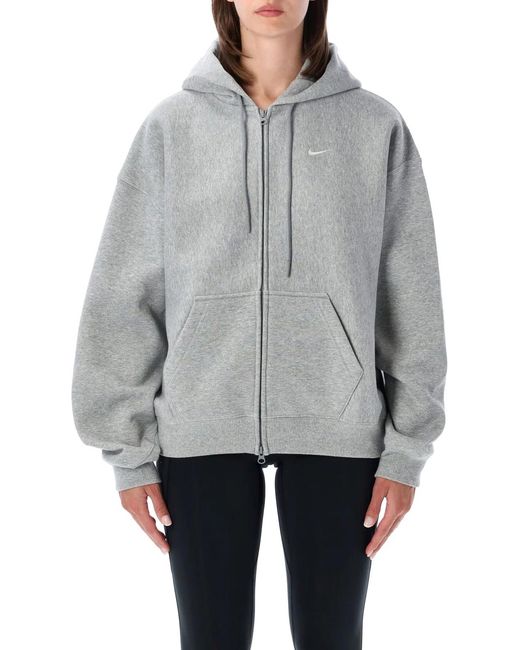 Nike Gray Studio Fleece Zip Hoodie