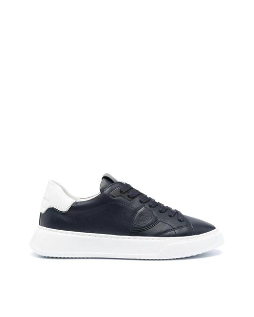 Philippe Model Blue Temple Low Sneakers for men