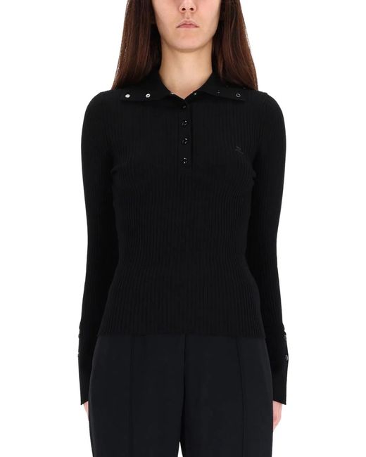 Courreges Black Ribbed Polos