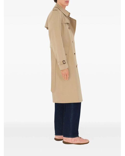 Burberry Natural Long Kensington Heritage Trench Coat for men