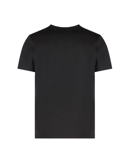 Paul & Shark Black Paul & Shark Cotton T-Shirt With Logo Print for men