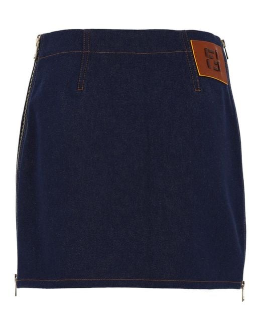 Fendi Blue Gonna Mini