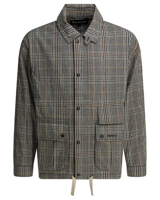 Barbour Gray Linen Cotton Jacket for men