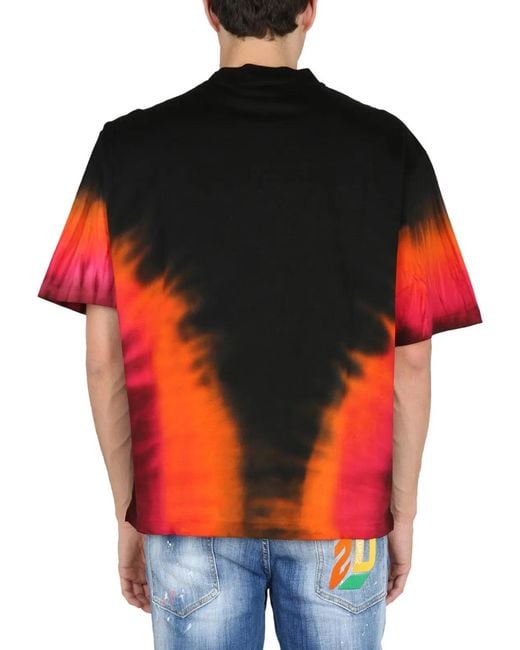 DSquared² Red T-Shirt "D2 Flame" for men