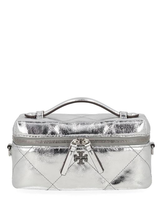 Tory Burch Gray Small Leather Envelope Wallet