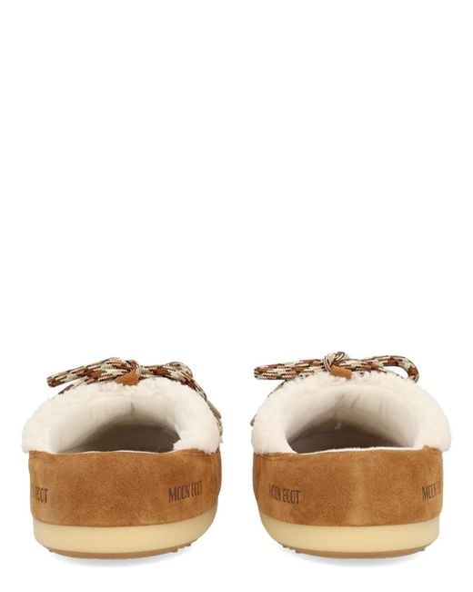 Moon Boot Brown Shearling "Evx" Mules