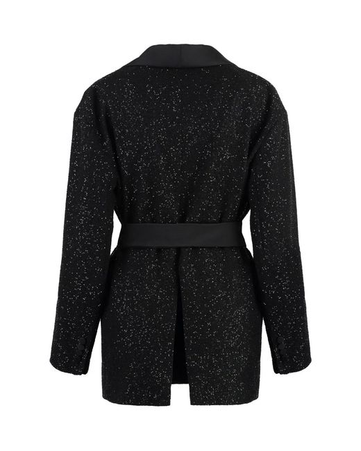 Max Mara Black Pau Sequin Blazer