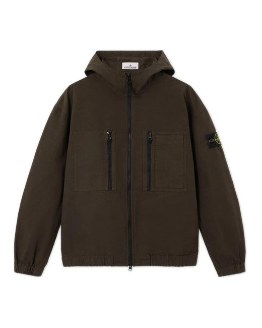 Stone Island Gray 1200011 Organic Cotton Ripstop for men