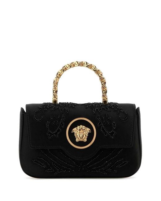 Versace Black Mini Top Handle Vitello