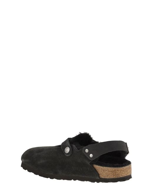 Birkenstock Black Tokio Shearling