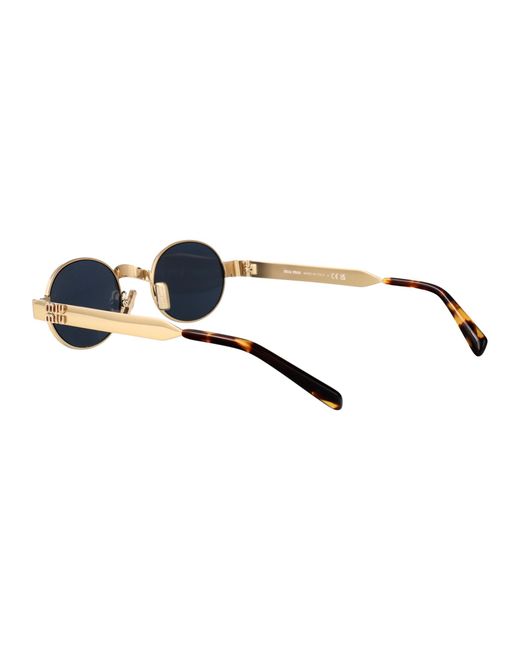 Miu Miu Blue Metal Sunglasses