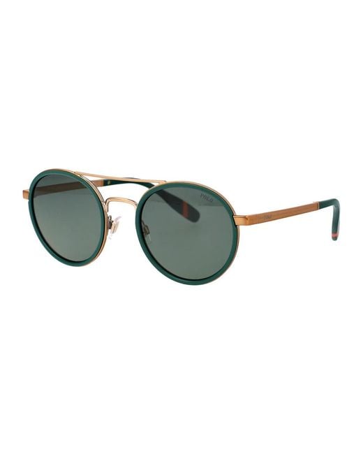Polo Ralph Lauren Green Antique Metal Sunglasses for men