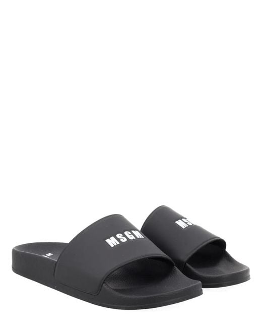 MSGM Gray Pvc Sandals for men