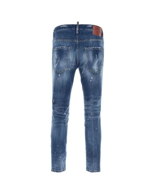 DSquared² Blue Pants 5 Pockets for men