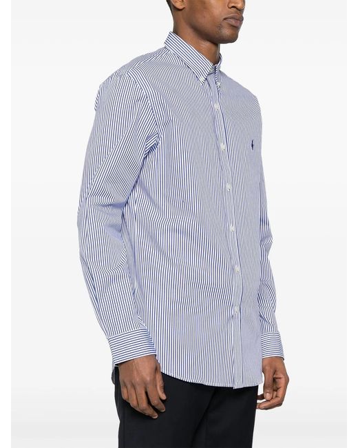 Polo Ralph Lauren Blue Slim Fit Stretch Shirt for men
