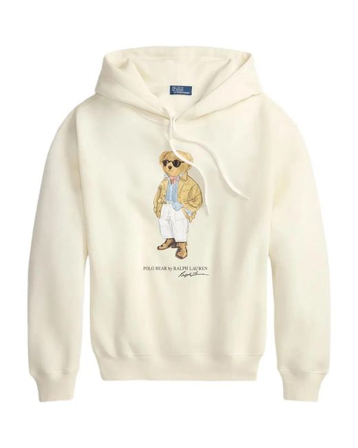 Polo Ralph Lauren White "Bear" Hooded Sweatshirt