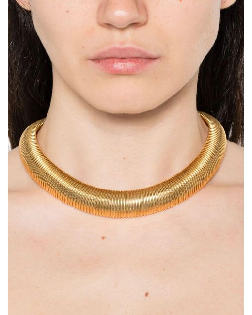 Vivynrosa Metallic "Jerry" Block Organic Form Necklace