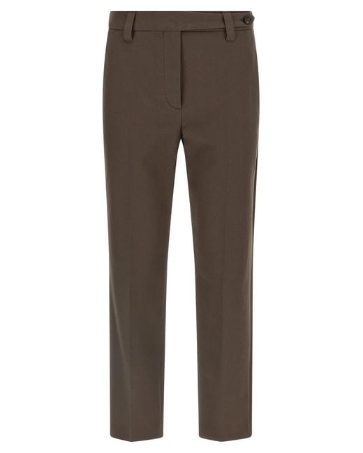 Brunello Cucinelli Gray Cotton Trousers