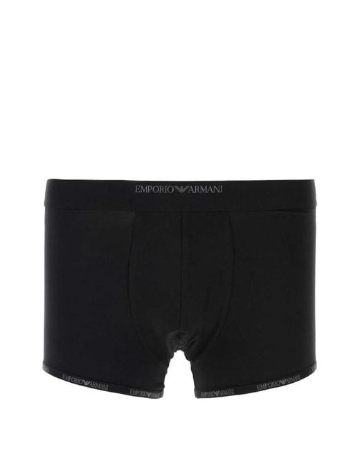 Emporio Armani Black 2-Pack Trunk Folded Elastic for men