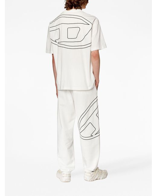 DIESEL White Cotton T-Shirt for men
