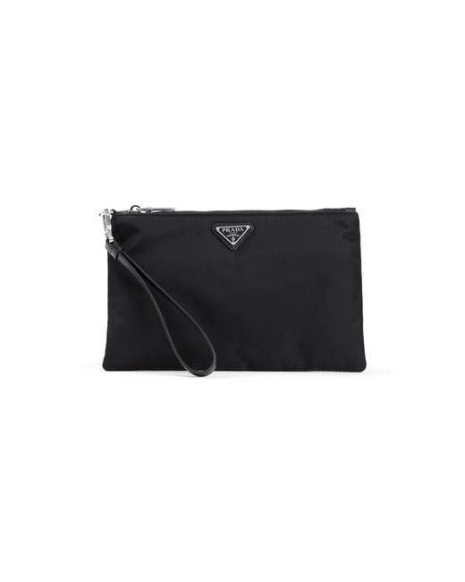 Prada Black Re-Nylon Clutch for men