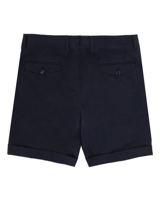 Lardini Blue Cotton Tailored Shorts for men