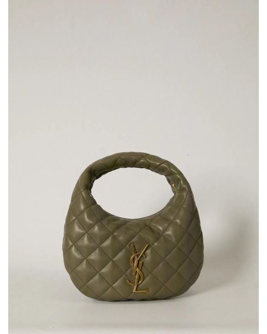 Saint Laurent Green Strong Moss Icarino Leather Handbag