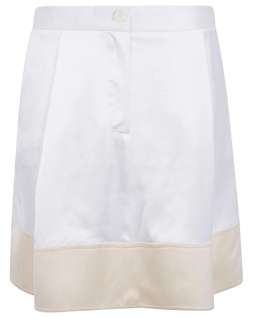 Totême White Soft Tuxedo Skirt