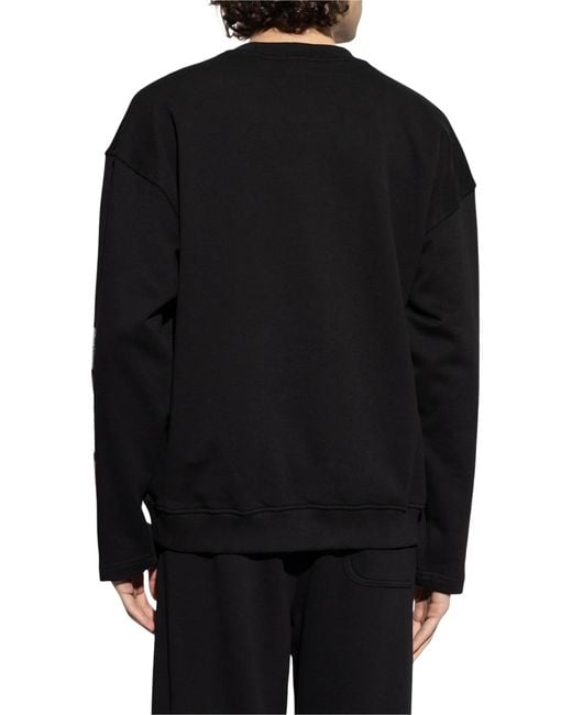 DIESEL Black Logo Sleeve Crewneck for men