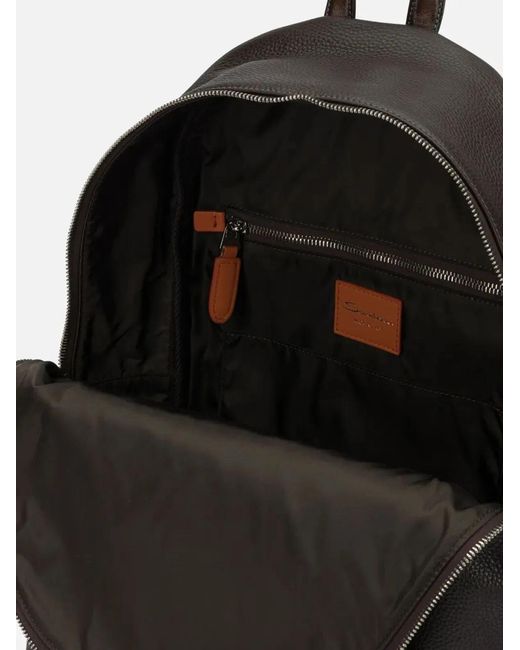 Santoni Black "New" Backpack for men