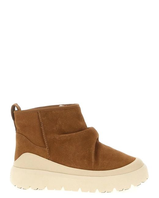 Ugg Brown 'Heritage Utility Mini' Ankle Boots
